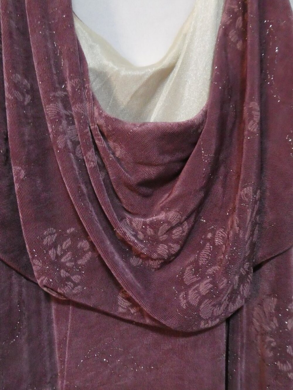 J KAUR COLLECTION By Barketti Purple Floral Maxi Dress - Size 12 - Picture 11 of 16